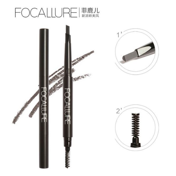 (hàng Mới Về) Bút Kẻ Lông Mày 2 Đầu 3 Màu Tùy Chọn Fa18 Focallure
