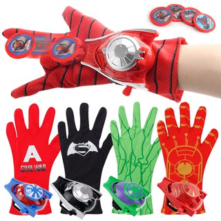 Marvel Super heroes Spider – Man Gloves Laucher Spiderman Batman Wrist Launchers Hulk Toys For Children Christmas Gift