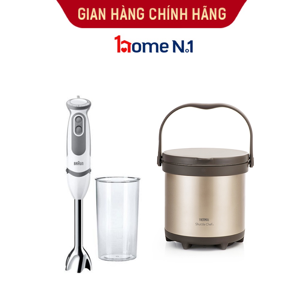 [Mã ELHA22 giảm 5% đơn 300K] Combo Máy xay cầm tay Braun MQ5200 và Nồi ủ Thermos TCRA-4500 4.5L