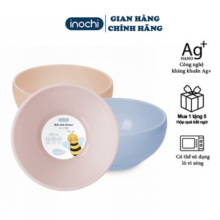 Bát nhựa chén nhỏ ăn cơm dặm cho bé inochi amori chịu nhiệt chịu va đập cao cấp 415ml BAN415