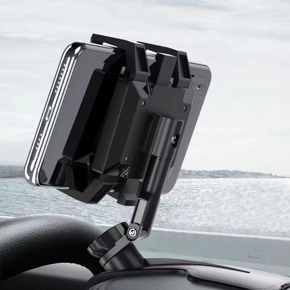 Giá Đỡ Điện Thoại Xoay 360 Độ Gắn Kính Chiếu Hậu Xe Hơi Tiện Dụng