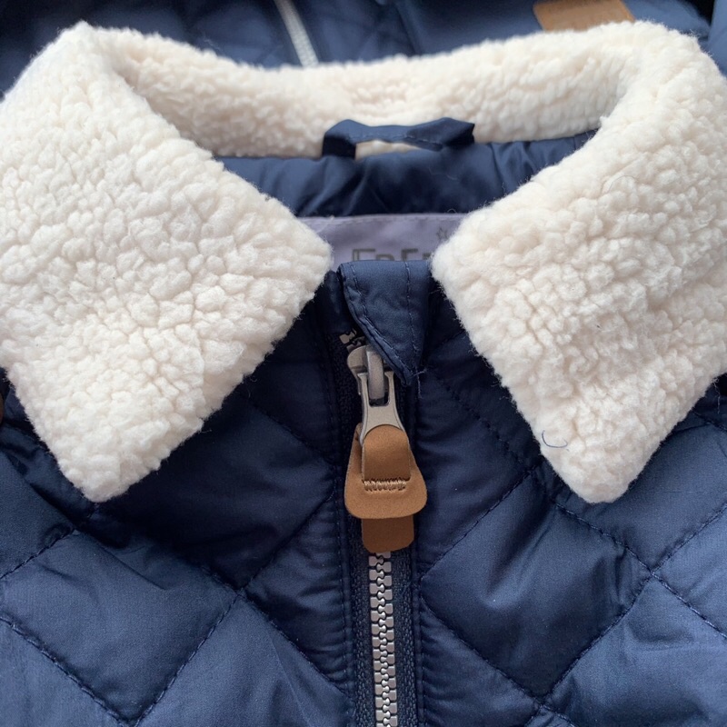 Áo phao trần trám lót lông cừu cho bé