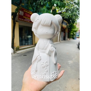 Tượng thạch cao mẫu công chúa elsa cho bé gái🍀Tượng to tô màu, Tặng màu bút