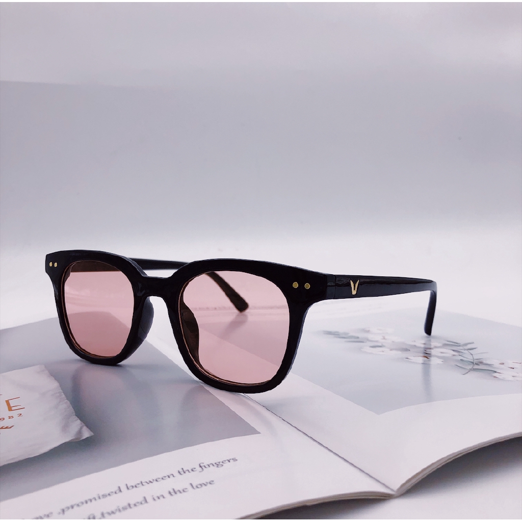 Kính mát chống nắng gọng vuông bằng kim loại thời trang cho nam &amp; nữ