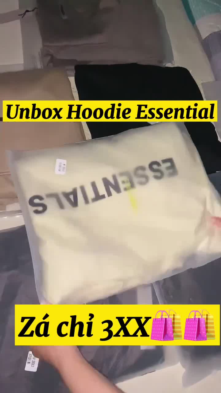 [SẴN+VIDEO ÁO] Áo Hoodie ESSENTIAL cao cấp in cao su nỉ lót lông nổi có phản quang | BigBuy360 - bigbuy360.vn