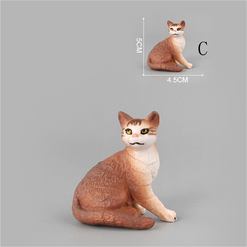 ღBLIღ Farm Simulation Mini Cat Animal Model Plastic Figures Decoration Kids Gift Toy [FS]