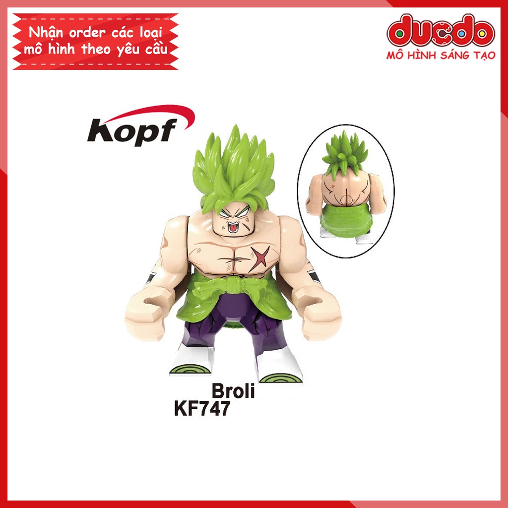 Bigfig nhân vật Broli 7 viên ngọc rồng - Đồ chơi Lắp ghép Xếp hình Mini Minifigures Big Fig Kopf KF6073 Dragon Ball