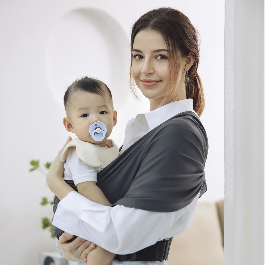 Jumy's - Địu vải em bé chính hãng chất vải mềm dịu dành cho trẻ sơ sinh đến 20 ký - Màu Maroon