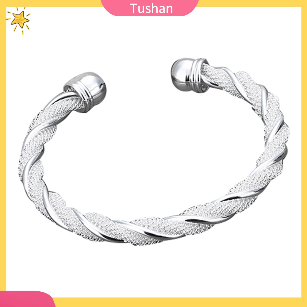 Vòng tay nữ mạ bạc thiết kế đơn giản thời trang độc đáo