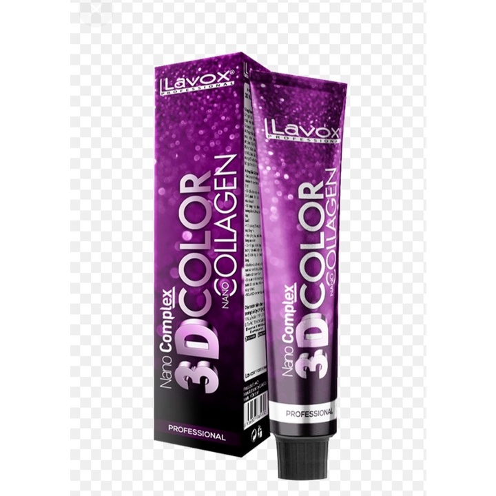 Nhuộm Tóc LAVOX TÍM 3D Collagen 100ml CHƯA CÓ OXI