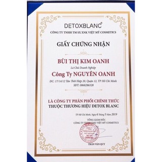 Mặt nạ thải độc Detox Blanc