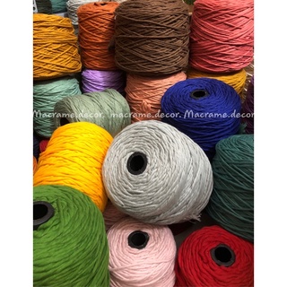 Dây cotton màu 1 xoắn thắt macrame