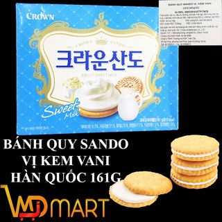 BÁNH QUY SANDO CROWN VỊ KEM VANI HÀN QUỐC 161G