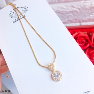 Dây chuyền nữ dạng mì mặt tròn đính đá thiết kế cao cấp Orin D4956