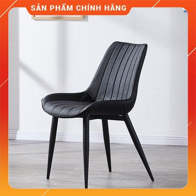 Ghế Loft Vân Sọc Chân Full Đen Nhập Khẩu 100%