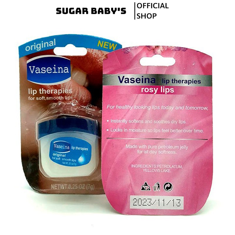 Dưỡng Môi Vaseline SUGAR BABY's Nội Địa 7g Các Màu