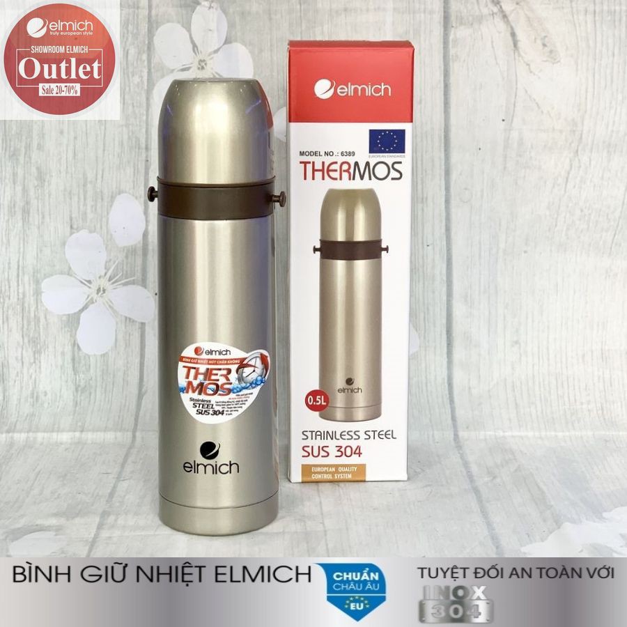 BÌNH GIỮ NHIỆT ELMICH INOX 304 500ML L5 EL6389