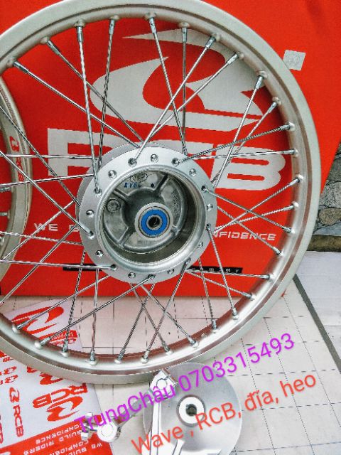 Bánh CĂM RCB chính hãng, đùm WAVE S Zin, kèm heo nicsin, đĩa pat KTM