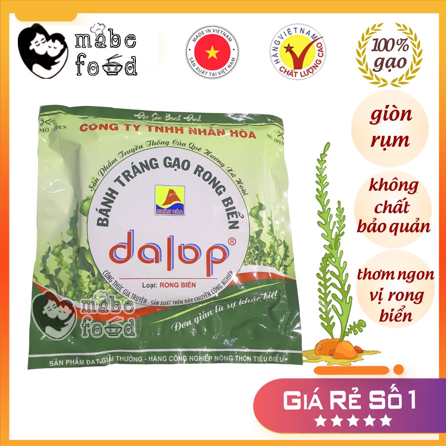 Bánh tráng gạo rong biển 💥 FREESHIP 💥 Nướng sẵn, thơm ngon hương vị rong biển - Mabe Food