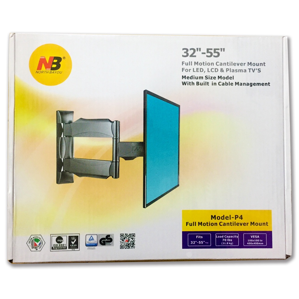 Khung tivi xoay 32-55 inch- khung treo tivi xoay cao câp-giá đỡ tivi xoay NB p4