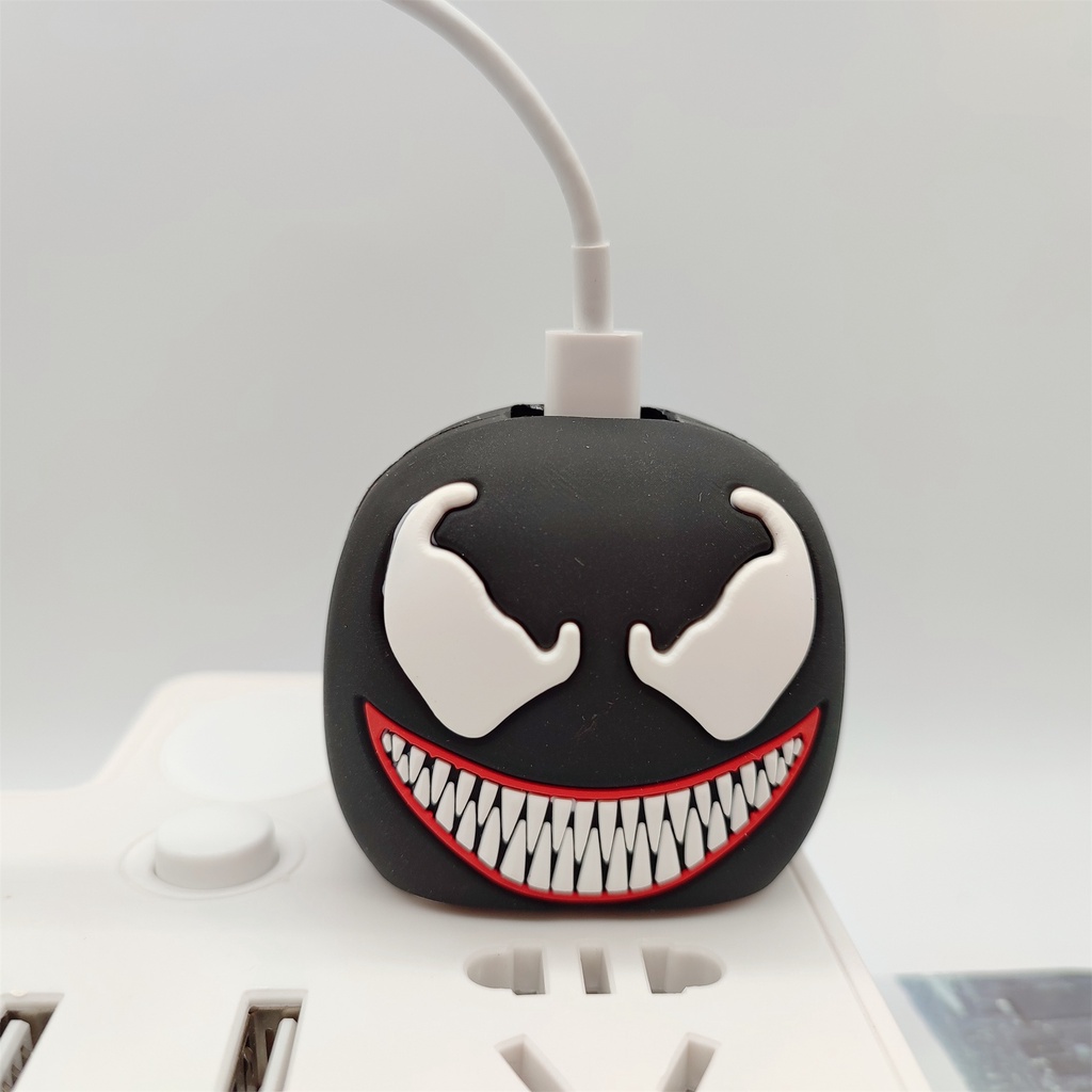 Bộ 2 Món Vỏ Bảo Vệ Dây Cáp Sạc Tai Nghe Apple iphone Bằng silicone Chống Sốc Hình Ly Trà Sữa 3D Dễ Thương 18W/20