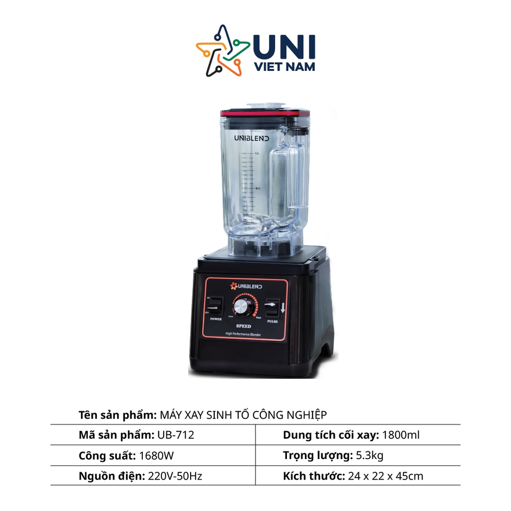 Máy xay sinh tố Công nghiệp UniBlend UB-712