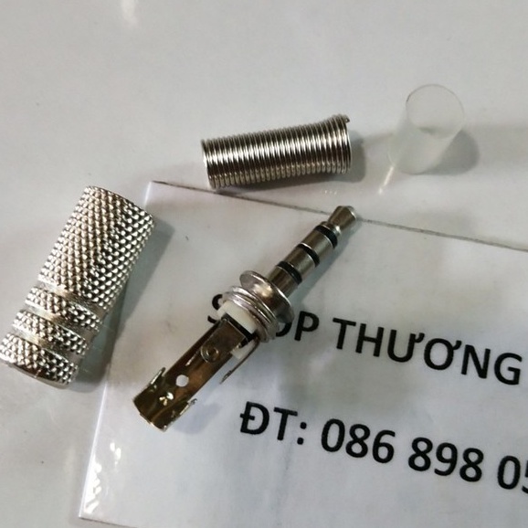 Đầu Jack hàn dây 3.5mm, 3 khắc chuẩn 4 điểm cực
