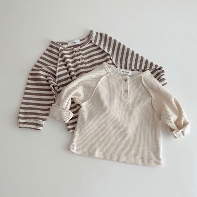 Áo Thun Tay Raglan Phong Cách Hàn Quốc Đơn Giản Dễ Phối Đồ Cho Bé