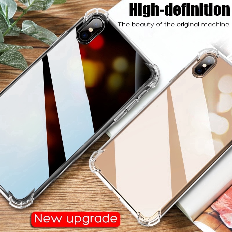 Ốp điện thoại silicone trong suốt chống sốc thích hợp cho For iPhone 5/5s/se/6/6s/6+/6s+/7/+/8/+/X/Xr/Xs/Max