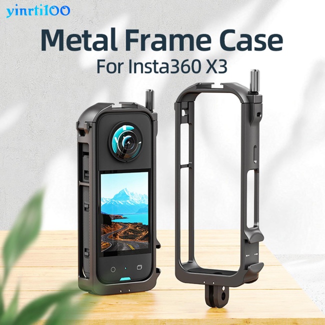 Khung Mở Rộng Bảo Vệ Máy Ảnh Chính Xác Yinrti100 Bằng Hợp Kim Nhôm Cho Insta360 X3
