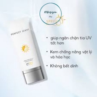  Kem chống nắng PERFECT DIARY SPF50+ b39ảo vệ khỏi tia UV PA+++ dưỡng ẩm 60ml 
