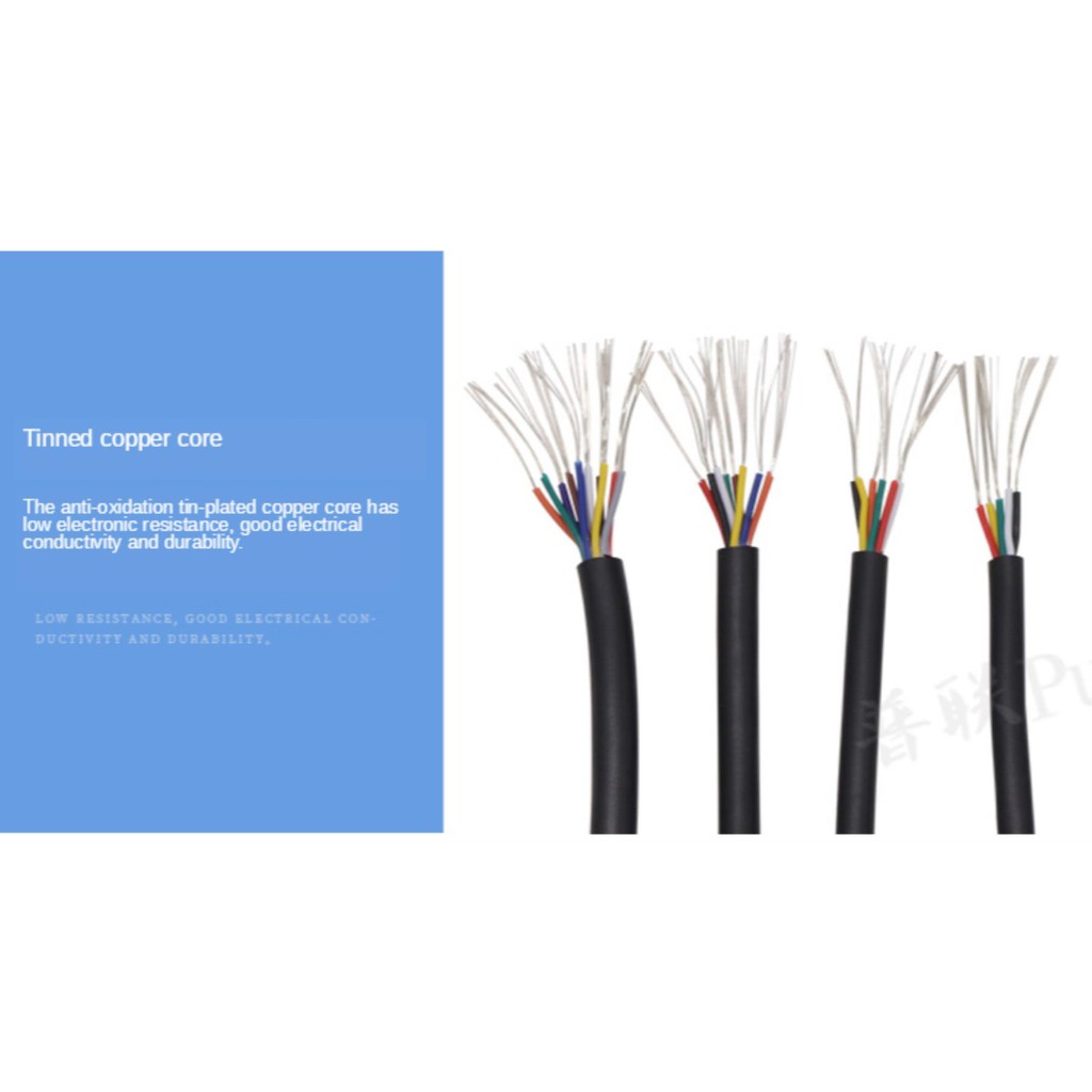 Cáp Nguồn ul2464 26awg 2 / 3 / 4 / 5 / 6 / 7 / 8 / 9 / 10 Lõi Khuếch Đại Tín Hiệu 5M