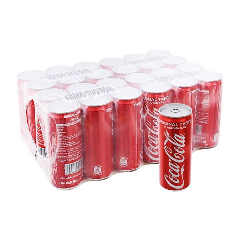 Thùng 24 lon nước ngọt Coca Cola 250ml