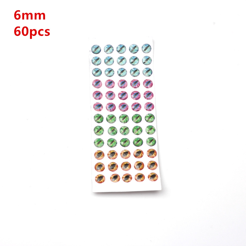 Mồi câu cá giả mắt 4d 6/ 8/ 12mm