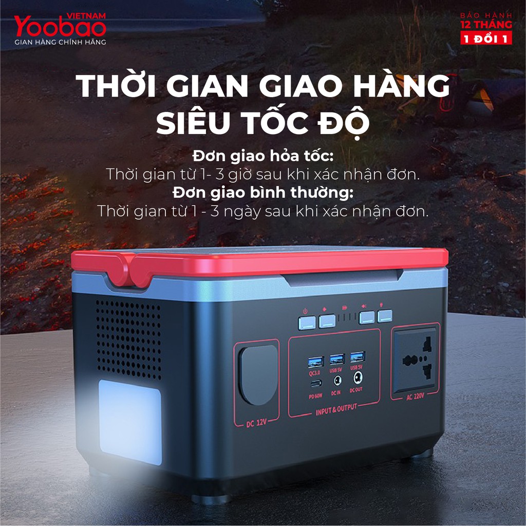 Trạm sạc dự phòng 90000mAh Yoobao EN300 Sạc nhanh PD60W 220V/300W - Hàng chính hãng - Bảo hành 12 tháng 1 đổi 1