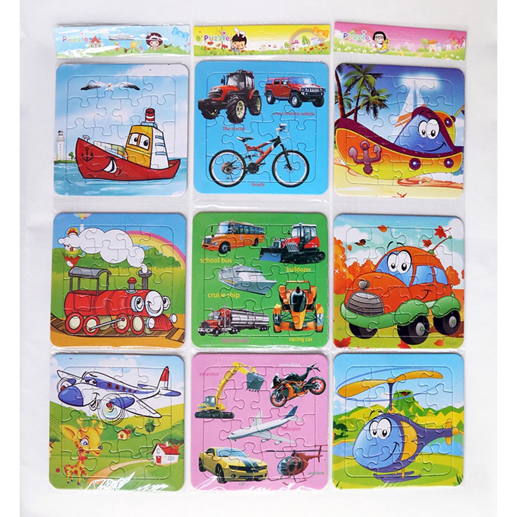 Đồ chơi tranh ghép hình 16 miếng - 14x14cm - Đồ chơi trí tuệ cho bé từ 3 tuổi