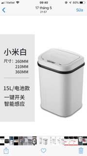 THÙNG ĐỰNG RÁC CẢM ỨNG THÔNG MINH