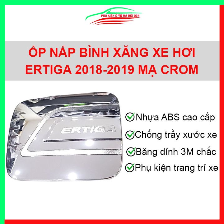 Ốp nắp xăng Ertiga 2019-2020 mạ crom bảo vệ chống trầy trang trí ô tô