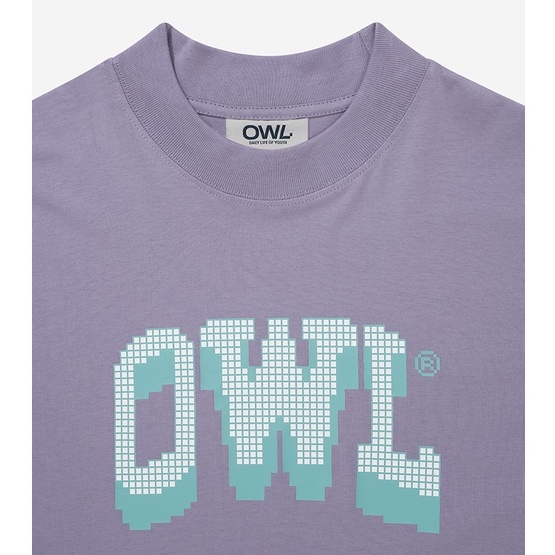OWL BRAND® PIXEL TEE - Áo thun họa tiết in chữ / Tím