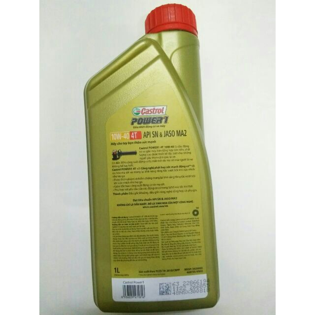 Dầu nhớt xe số 1L Castrol Power1 4T 10w40 - nhớt xe máy