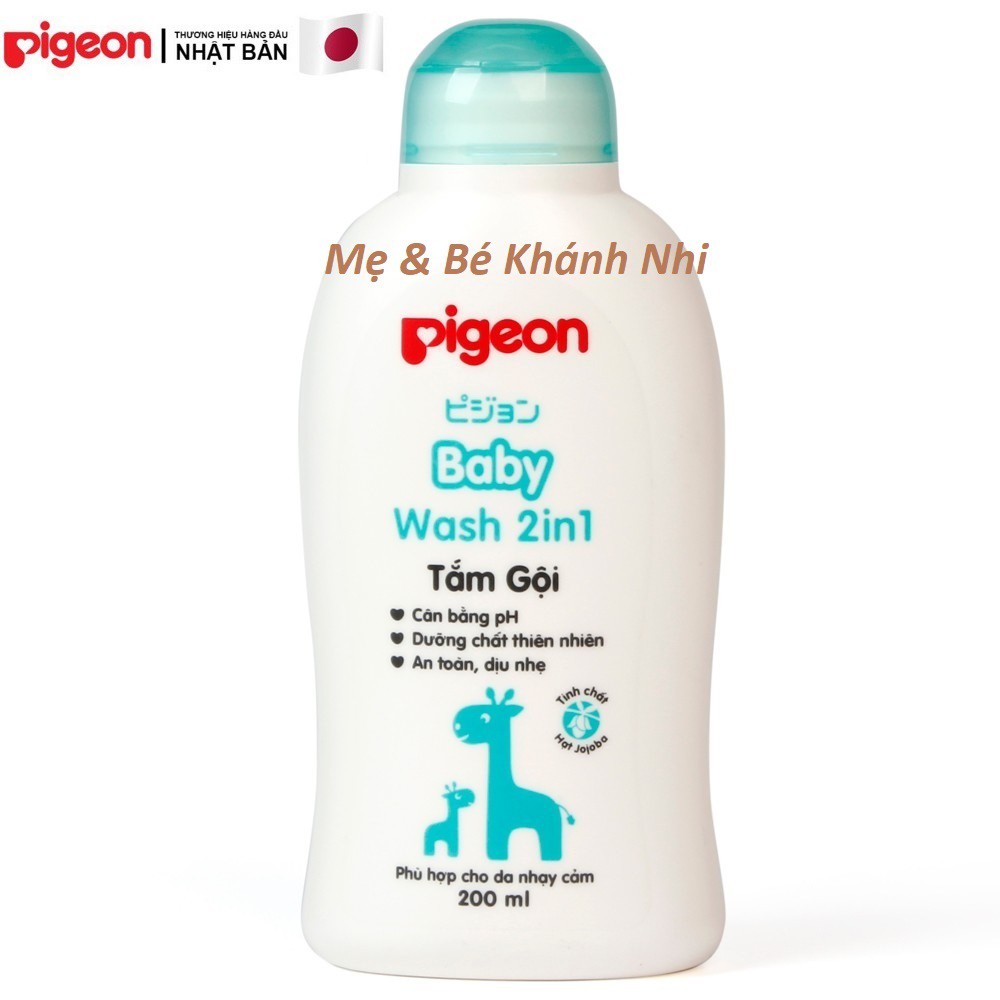 [Mã 267FMCGSALE giảm 8% đơn 500K] Sữa Tắm Gội Toàn Thân Cho Bé Pigeon 200ML - Sữa Tắm Gội Cho Bé