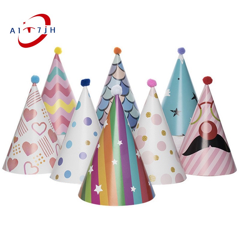 Set 8 Nón Giấy Chữ Happy Birthday Trang Trí Tiệc Sinh Nhật