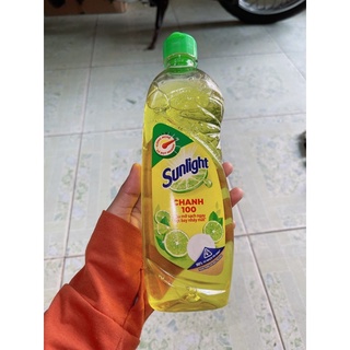 Nước rửa chén Sunlight Chanh 100 chiết xuất chanh tươi chai 386ml