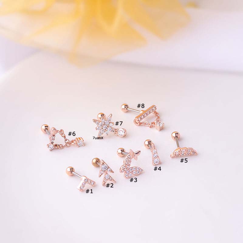 Bông tai nhỏ 20G kiểu dáng xinh xắn sang trọng