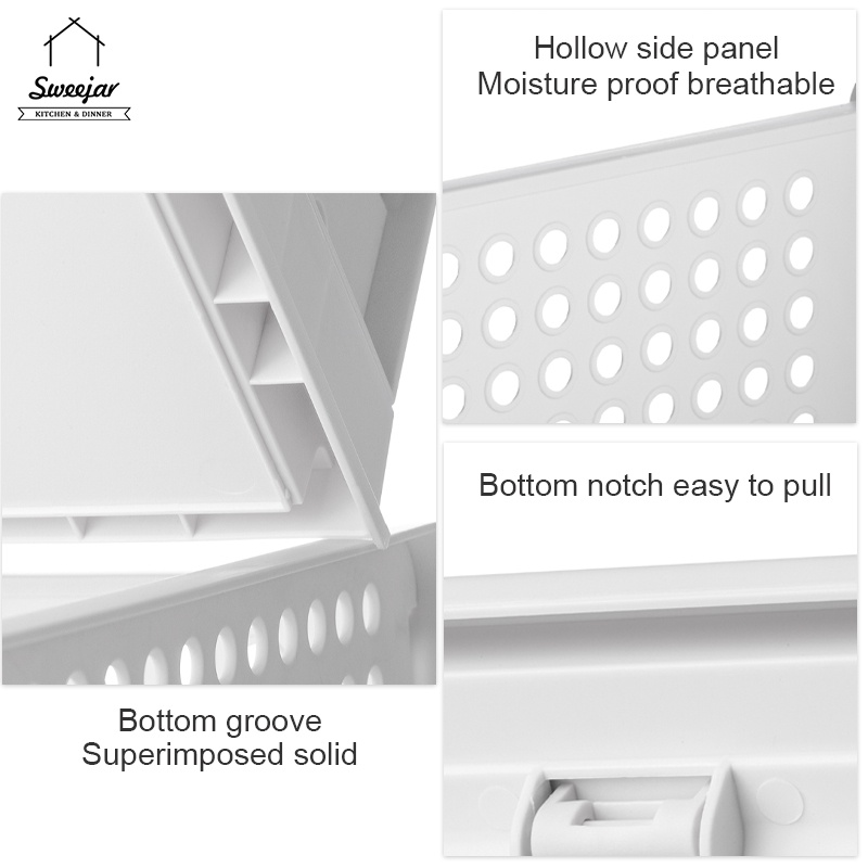 1 Hộp Đựng Quần Áo/Đồ Chơi Bằng PP Sức Chứa Lớn Xếp Chồng Được Có Thể Đẩy Lên Nhau