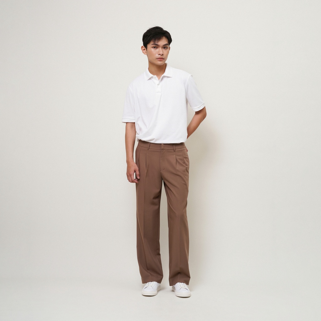 Quần Vải Dáng Rộng Nam UNICUS Pique Trouser