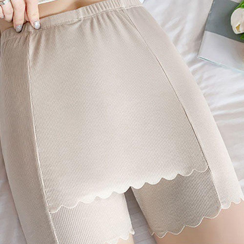 Quần Lót Boxer Lưng Cao Hai Lớp Màu Sắc Trơn Quyến Rũ Thoải Mái Cho Nữ