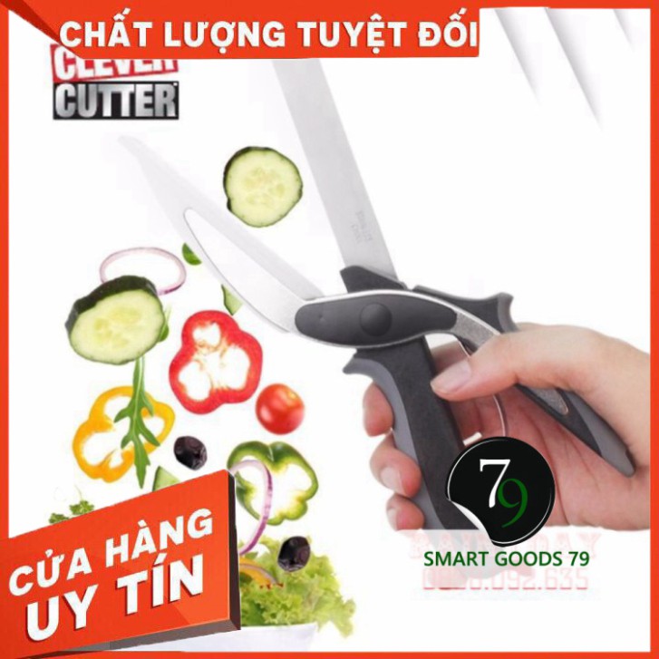 Kéo cắt thức ăn thực phẩm làm nhà bếp đa năng kiêm thớt dao INOX 304 Clever C