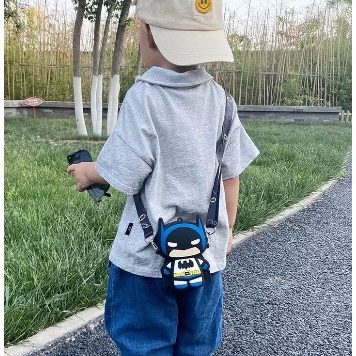 Túi Đeo Chéo Silicon Hình Siêu Anh Hùng Cho Bé Trai