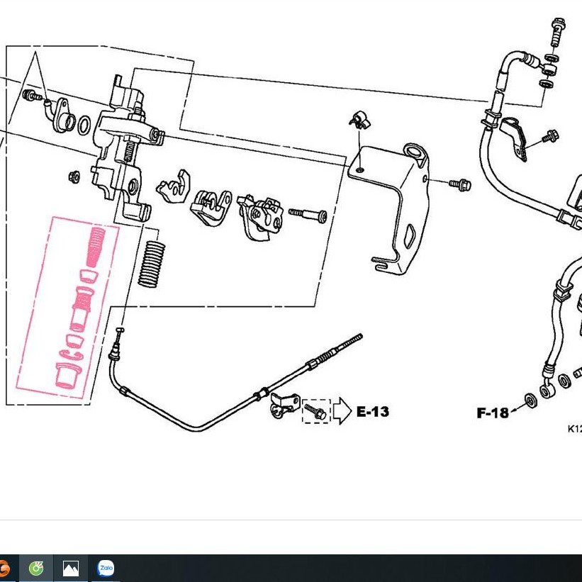 CÙM DẦU KÉO  VISION ĐÒI ĐẦU ZIN HONDA